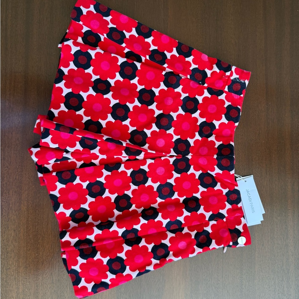 Jacadi Pleated Skort Flower Power - NWT